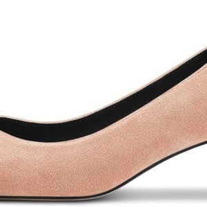 Castamere Women Chunky Block Mid Heel Cap Toe Slip-on Pumps Court Shoe Basic Classic Dress 5 CM Heels