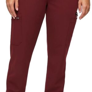 FIGS YOLA High Waisted Skinny Scrub Pants for Women — 10 Pockets, 4-Way Stretch, Yoga Waistband Womens Scrub Pants