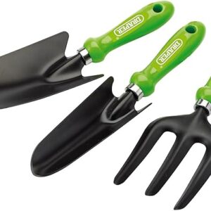 Draper 3 Piece Carbon Steel Hand Tools Set | Garden Fork, Trowel and Transplanting Trowel | 83972