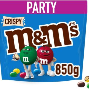 M&M'S Crispy Milk Chocolate Party Bulk Bag, Chocolate Gift & Movie Night Snacks, 850g