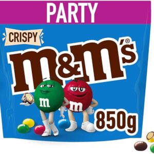 M&M'S Crispy Milk Chocolate Party Bulk Bag, Chocolate Gift & Movie Night Snacks, 850g