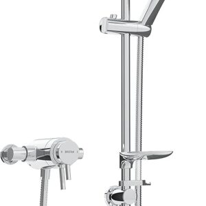Bristan PM2 CSHXAR C Prism Exposed Concentric Valve with Adjustable Riser, Chrome, Shower w/Kit