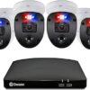 Swann Home DVR Security Camera System with 1TB HDD, 6 Camera 8 Channel, 1080p Full HD Video, Indoor & Outdoor Wired CCTV, Colour Night Vision, Heat Motion Detection, Spotlights, Flashing Lights