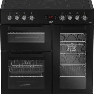 Beko KDVC90K 90cm Electric Range Cooker with Ceramic Hob - Black - A/A Rated