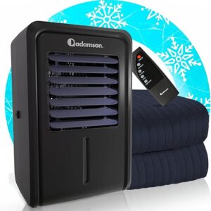 Adamson B10 Navy Blue Bed Cooling System - Twin 75” L x 39” W - New 2024-100% Cotton Mattress Cooling Bed Pad for Night Sweats - Water Bed Cooler Ideal for Hot Sleepers - 5-Year Warranty