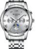 Ackssi Men's Analog Quartz Watch with Stainless Steel Strap ACKM-015-03