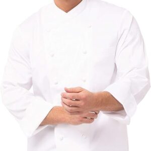 Chef Works Men's Premium Cotton Chef Coat, White, 58