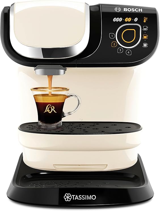 TASSIMO Bosch My Way 2 TAS6507GB Coffee Machine, 1500 Watt, 1.3 Litre - Cream