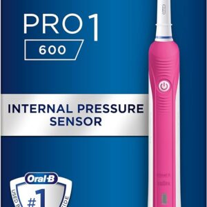 Oral-B Pro 600 CrossAction Electric Rechargeable Toothbrush Powered by Braun - Pink