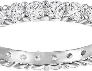 SWAROVSKI Crystal Extra-Large Vittore Round Ring, Rhodium-Plated - Size 7, not known
