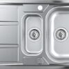 GROHE K400 | 1.5 bowl | Kitchen Sink - top mount, reversible, automatic bowl draining | included: waste pipe set, basket strainer, mounting kit | Stainless steel| 31567SD0