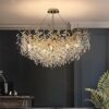JHKZUDG Modern Tree Branch Crystal Chandelier,Crystal Branch Chandeliers,Gold Round Ceiling Pendant Light Fixture,for Bedroom Living Room Dining Room Entry,Diameter 100cm [Energy Class A]