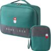 SamHeng 2 Pcs First Aid Bags, Portable Empty Medical Medicine Bag Small/Large First Aid Emergency Organizer Bags, Reusable Rescue Bag for Camping Hiking Outdoor Activities Travel Work Bags (Greem)