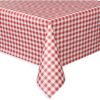 Unique Red Gingham Pattern Rectangular Plastic Table Cover (137cm x 274cm) 1 Piece - Ideal for Parties and Events