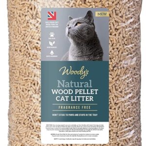 20L Natural Cat and Kitten Litter Wood Pellets Ultra Absorbent Biodegradable | Effective Odour Control | Antibacterial Premium Hygiene