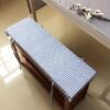 Garden Bench Cushion Premium Foam 2 & 3 Seater Bench Mat Washable Indoor Outdoor Patio Bench Seat Cushion Couch Sofa Pads Patio Furniture Renovation Cushion (150x40x4cm Blue Grid)