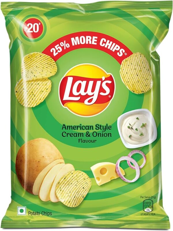 Lay's American Style Cream & Onion Flavour Chips 30g