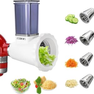 Slicer Shredder Attachment for KitchenAid Stand Mixer, Cheese Grater, All-Purpose Slicer, Vegetable Cutter, Fruit Cutter, Salad Preparer Attachment