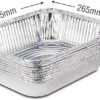 Large Disposable Aluminium Foil Trays Containers for Baking Roasting Broiling Cooking Food Storage & More Gastronorm Half Size Pans 32 x 26 cm Pack of 10