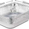 Large Disposable Aluminium Foil Trays Containers for Baking Roasting Broiling Cooking Food Storage & More Gastronorm Half Size Pans 32 x 26 cm Pack of 10