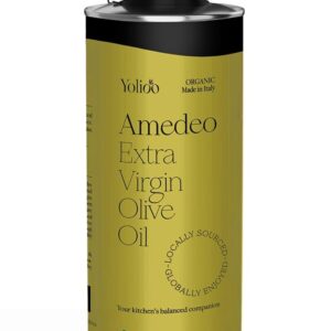 Yolioo Italian Extra Virgin Olive Oil | Polyphenol Rich Olive Oil | Organic and cold pressed olive oil | Fresh Harvest from Tuscany, Italy | Leakproof (Premium dolce, olive oil 0. 5l)