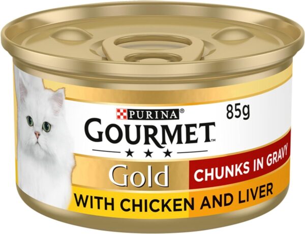 Gourmet Gold Chicken & Liver in Gravy 12 x 85g 1020g (Pack of 2)