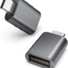 Syntech USB C to USB Adapter(2 Pack), USB-C Male to USB 3.0 Female Adapter Compatible with MacBook Pro after 2016, MacBook Air after 2018, Dell XPS and More Type C or Thunderbolt 3 Devices, Space Grey