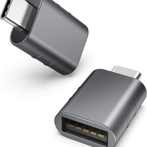 Syntech USB C to USB Adapter(2 Pack), USB-C Male to USB 3.0 Female Adapter Compatible with MacBook Pro after 2016, MacBook Air after 2018, Dell XPS and More Type C or Thunderbolt 3 Devices, Space Grey