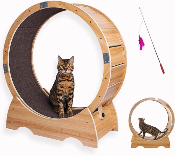ODOXIA Cat Wheel Exercise | The Ultimate Walking Treadmill | Fun Cat Furniture for Your Feline Friend | Cat Supplies | Cat Exercise Wheel | Stimulating Cat Toys | Cat Play Mat