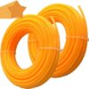 Zeqeey Star Shape Replacement Trimmer Line Nylon Cord for Grass Strimmer Weed Brush Cutter, Length 30m 98ft, Diameter 3.0mm 0.12inch, 2 Rolls Yellow