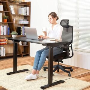 NeuType Glass Chair Mat with Beveled Edge, Tempered Glass Office Chair Mat for Carpet or Hardwood - with Easy Roll Edges, Best for Your Home or Office Floor (36" x 36" x 1/5", Transparent)