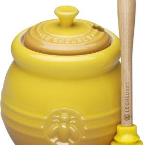 Le Creuset Stoneware Honey Pot and Dipper, Dijon, 91017200700000