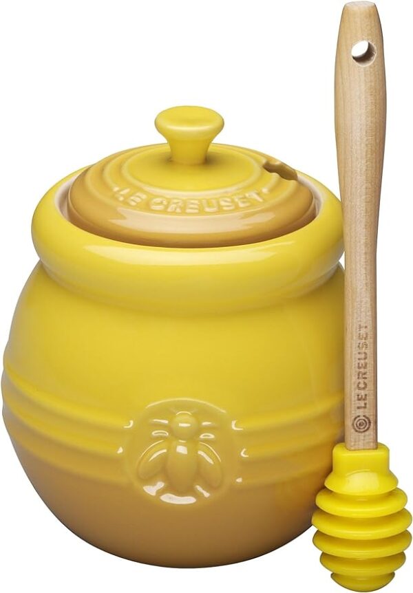Le Creuset Stoneware Honey Pot and Dipper, Dijon, 91017200700000