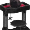 BEWISHOME Gothic Cat Tree with Coffin Bed, Cat Tower for Indoor Cats with Spacious Cat Condo, Sisal Scratching Posts, Spider Toy Cat Activities Center for Black Cats Halloween Pet Furniture MMJ91R