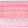 MidWest Homes for Pets Bolster Dog Bed 45.72 cm (18-Inch) Long Fleece Dog or Cat Bed w/ Comfortable Bolster; Ideal for "Toy" Dog Breeds & Fits Most 45.72 cm Crates; Machine Wash & Dry; Pink; 40318-PS,
