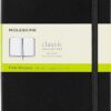 Moleskine Classic Plain Paper Notebook, Hard Cover and Elastic Closure Journal, Color Black, Size Large 13 x 21 cm, 240 Pages