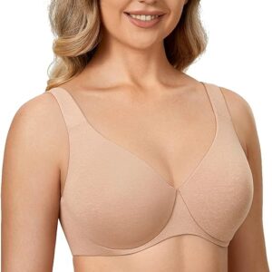 Delimira Women's Minimiser Bra Plus Size Non Padded Underwired Seamless Comfort Bras
