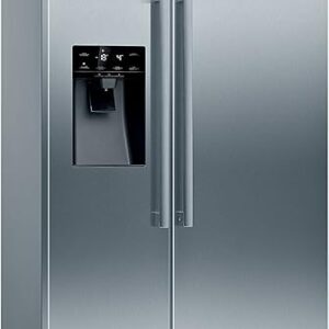 Bosch Home & Kitchen Appliances Bosch Serie 6 KAI93VIFPG Freestanding American Fridge Freezer with NoFrost, Ice & Water Dispenser, XXL Capacity, LED Lights, Stainless Steel [Energy Class F]