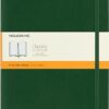 Moleskine Classic Ruled Paper Notebook - Soft Cover and Elastic Closure Journal - Color Myrtle Green - X- Large 19 x 25 A4 - 192 Pages