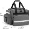 Damero Emergency Bag Empty, Large Medical Trauma Bag, Professional First Responder Bag with Multiple Pockets for Medical Supplies, Gray