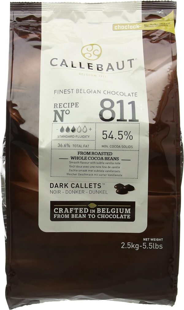 Callebaut Select Dark 54.5 Percent Chocolate 811 Callets 2.5 kg