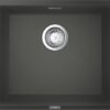 GROHE K700U - Quartz Composite Kitchen Sink Undermounted with Overflow (1 bowl 417x366x203mm, Included: Waste Kit, Basket Strainer Waste, Mounting Set), Dimensions 457 x 406 mm, Granite Gray, 31653AT0