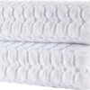 BAGNO MILANO Turkish Cotton Ultra-Soft Plush Absorbent Quick Dry Bathroom Towel Set, Made in Turkey (White, 2 pcs Bath Towel Set)