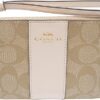 Coach Crossgrain Leather Corner Zip Wristlet