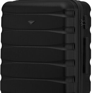 Flight Knight Lightweight 4 Wheel ABS Hard Case Medium Suitcase Approved for Over 100 Airlines Including easyJet, British Airways, Ryanair, Jet2, Emirates & Many More - Check-in Medium Size 25"