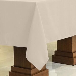 Kadut Rectangle Table Cloth 2 Pack (60 x 102 Inch) Ivory Tablecloth for 6 Foot Table | Heavy Duty Fabric | Machine Washable Tablecloth, for Parties, Weddings, Dining, Wrinkle-Resistant Table Cover